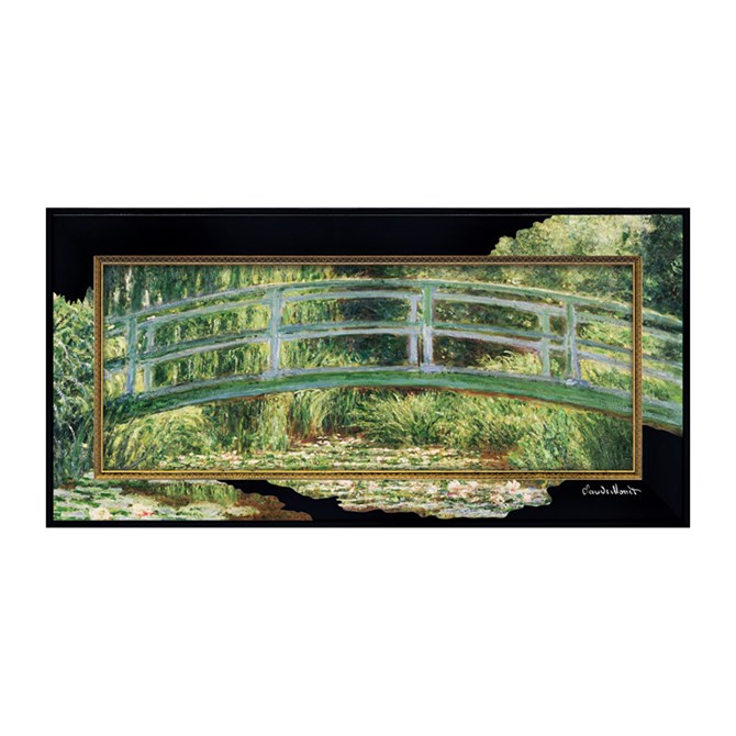 《決算★10%OFFクーポン》 名画 額 絵画 額アンティーク 額縁 アンティーク ビッグアート～名画Lシリーズ～(モネ「蓮の池と日本の橋」)