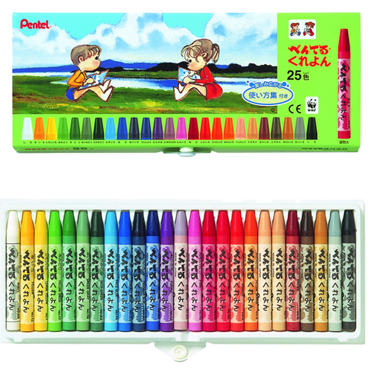 楽天市場】[ メール便可 ] ぺんてる ぺんてるくれよん 20色セット PTCR-20 Pentel クレヨン 学校用品 小学校 幼稚園 保育園 :  画材・ものづくりのアートロコ