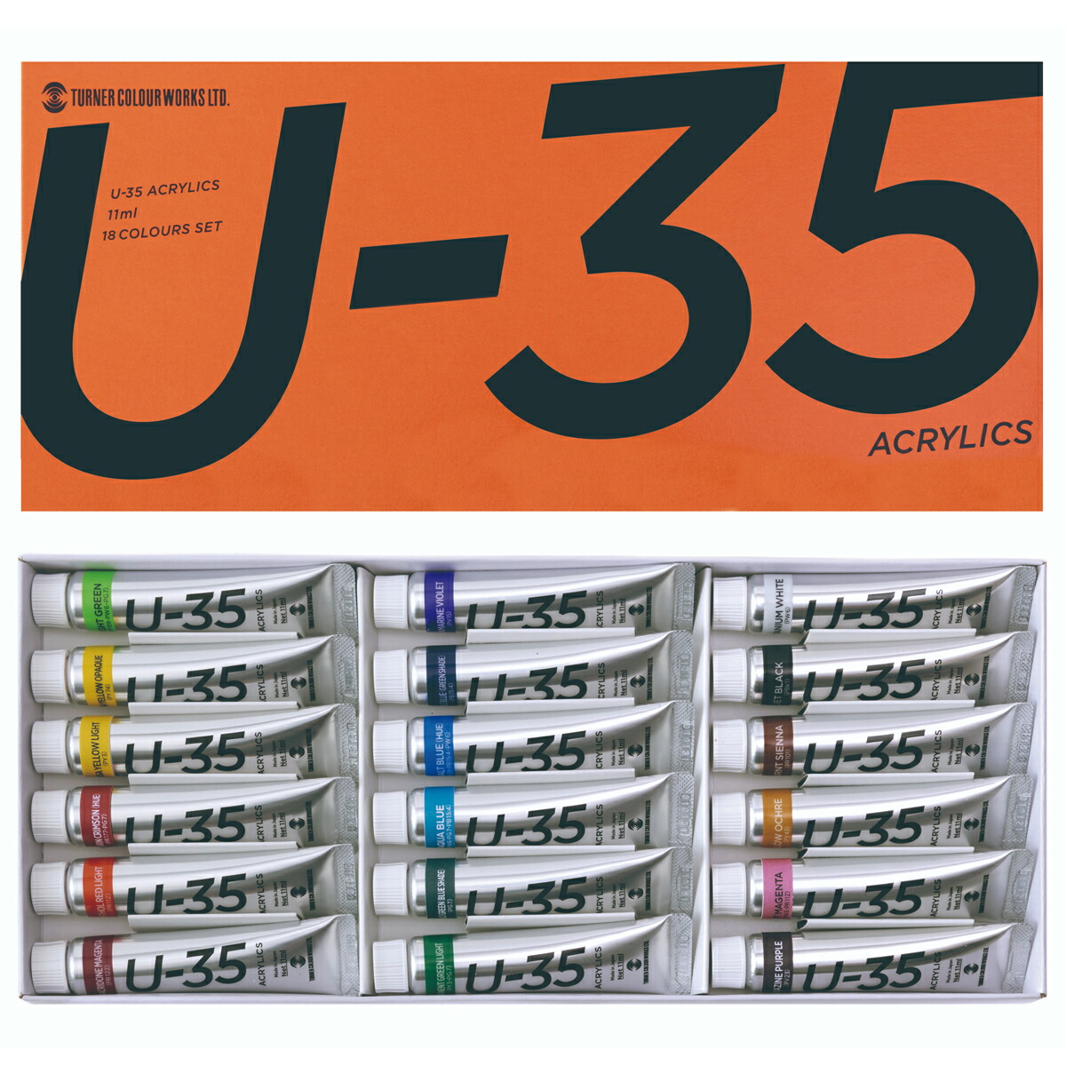 【2セット】新品 未使用 ターナー アクリル絵具 U-35 24色セット20ml 楽天市場】U-35 20ml 24色セット 2024C ターナー ACRYLICS