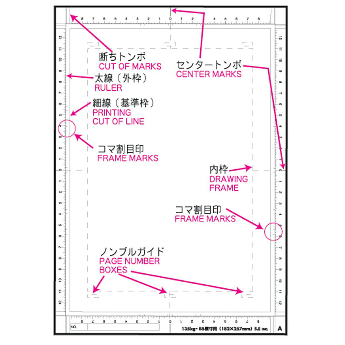 楽天市場 デリーター漫画原稿用紙無地b4 110kg Bタイプ 上野文具 楽天市場店