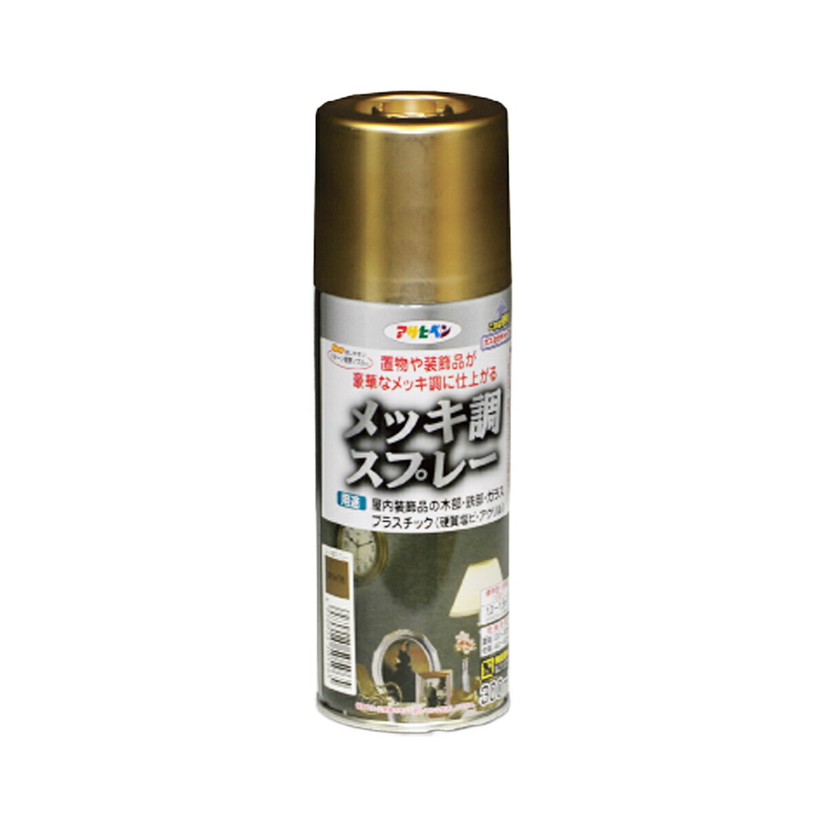 楽天市場】アサヒペン 特殊塗料 メッキ調スプレー ゴールド