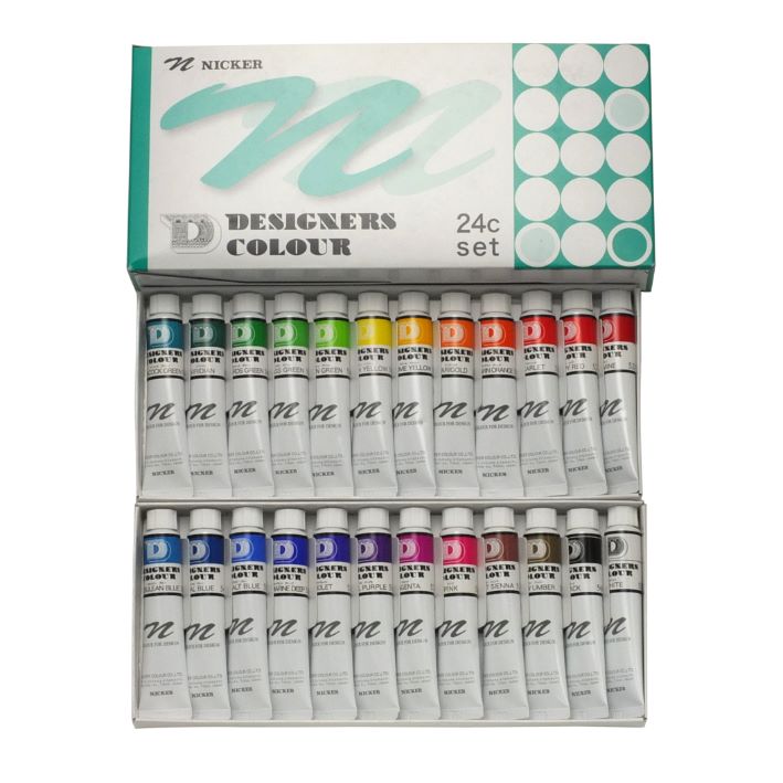 楽天市場】ニッカー絵具 ポスターカラー 24色セット PCT24