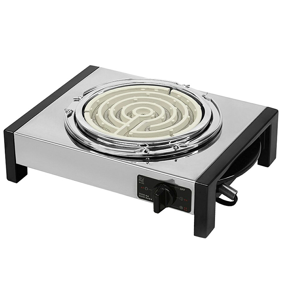 サンエス 卓上 電気コンロ SK-65型 290×220×高さ85mm 1.3kg 600W 【 電熱線ヒーター こんろ 焜炉 鋳金用具 】
