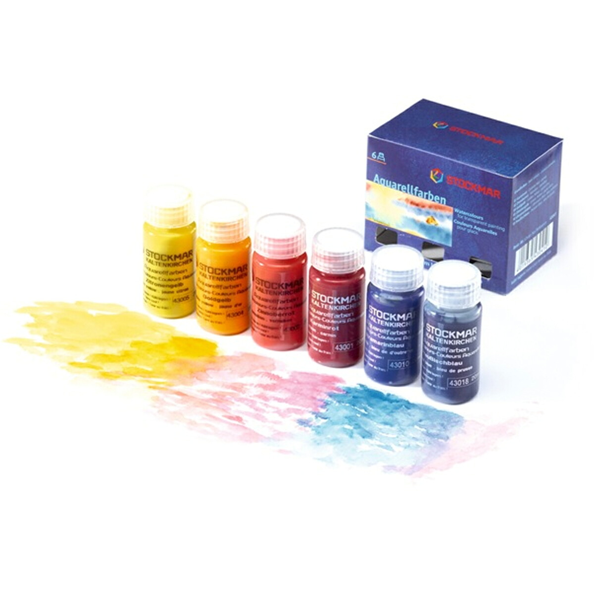 シュトックマー 水彩絵の具 三原色 20ml 6本セット ST43041 【 ギフト プレゼント えのぐセット こども 入学 入園 お祝い 絵具 STOCKMAR 】