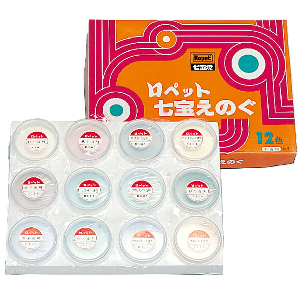 七宝絵具セット(不透明) 七宝絵の具 不透明 40g 12色セット 【画材の通販は画材販売.jp】