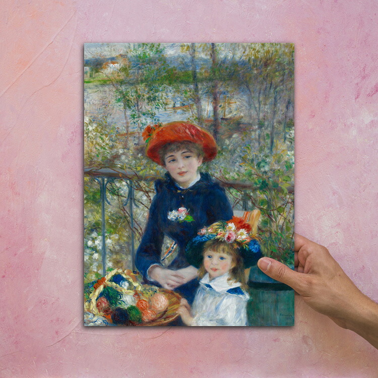 アートパネル アートボード ルノワール 2人の姉妹(テラスにて) 60x45 A2 壁掛け 絵 インテリア 名画 モダンアート 油絵 絵画 有名画 おすすめ 人気 高級 かわいい おしゃれ ポスター 玄関 リビング 部屋 店舗 風景画 自然 花 空 海 モノトーン 【LotNo.03】