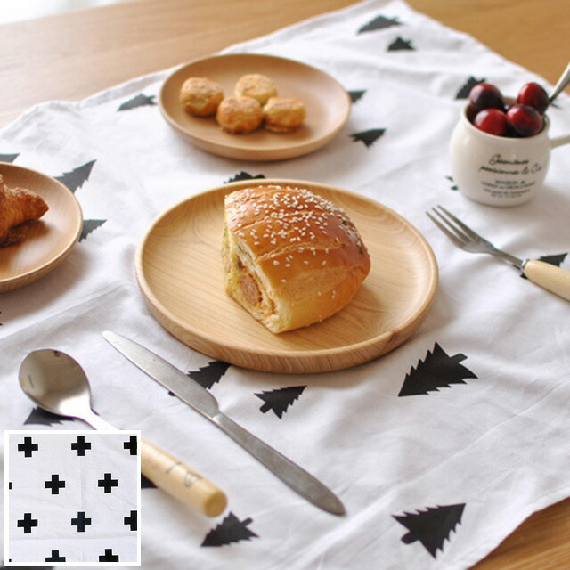 楽天市場 ネコポス送料無料 テーブルクロス 50 70 クロス柄 ツリー柄 マット Mat コットン ベビー 子供 Art Of Black Art Of Black