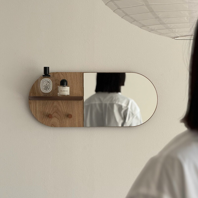 楽天市場】フレームレス ニュアンスミラー 壁掛け 置き型 46cm×55cm