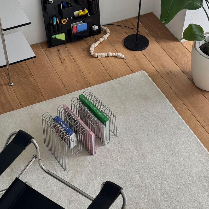 ブルー グラフチェック ラグ rug-03075-5.jpg