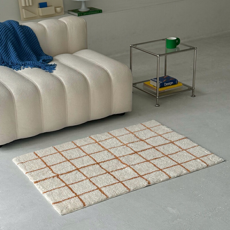 ブルー グラフチェック ラグ 楽天市場】ブルー グラフチェック ラグ 100×150cm / 150×200cm