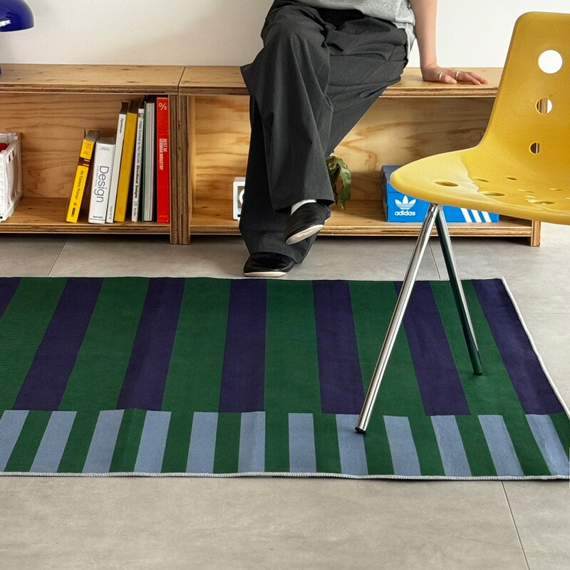 楽天市場】ホワイト＆ブラック ストライプラグ 80×120cm 100×160cm