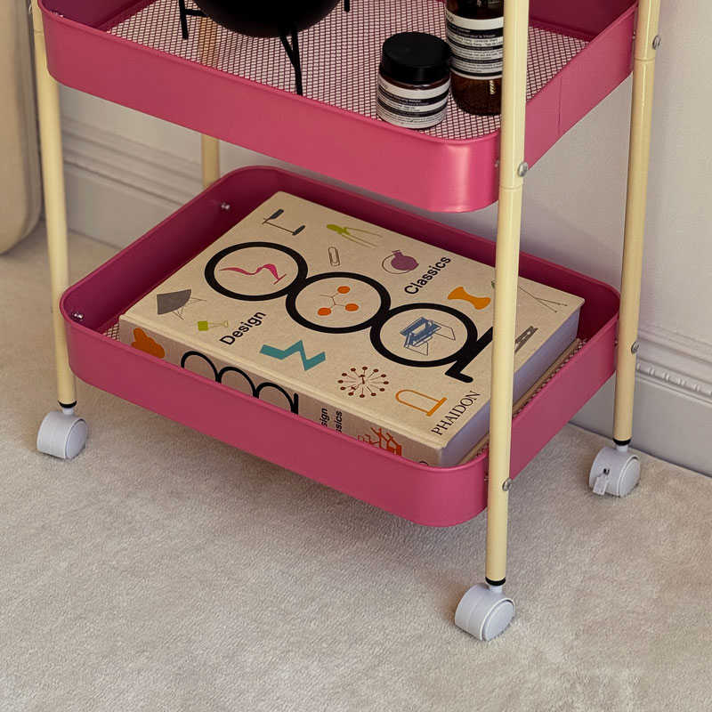 バイカラー キャスター付きワゴン 3段【ART OF BLACK】