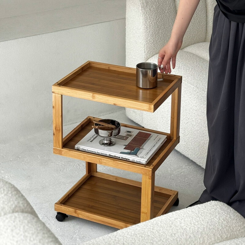 IKEA NORDKISA 木製ラック　ノールドシーサ NORDKISA ノールドシーサ オープンワードローブ 引き戸付き, 竹