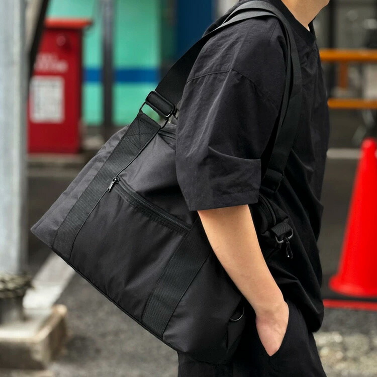 撥水 GYM BLK SHOULDER TOTE アーバン スポーツバッグ【ART OF BLACK】