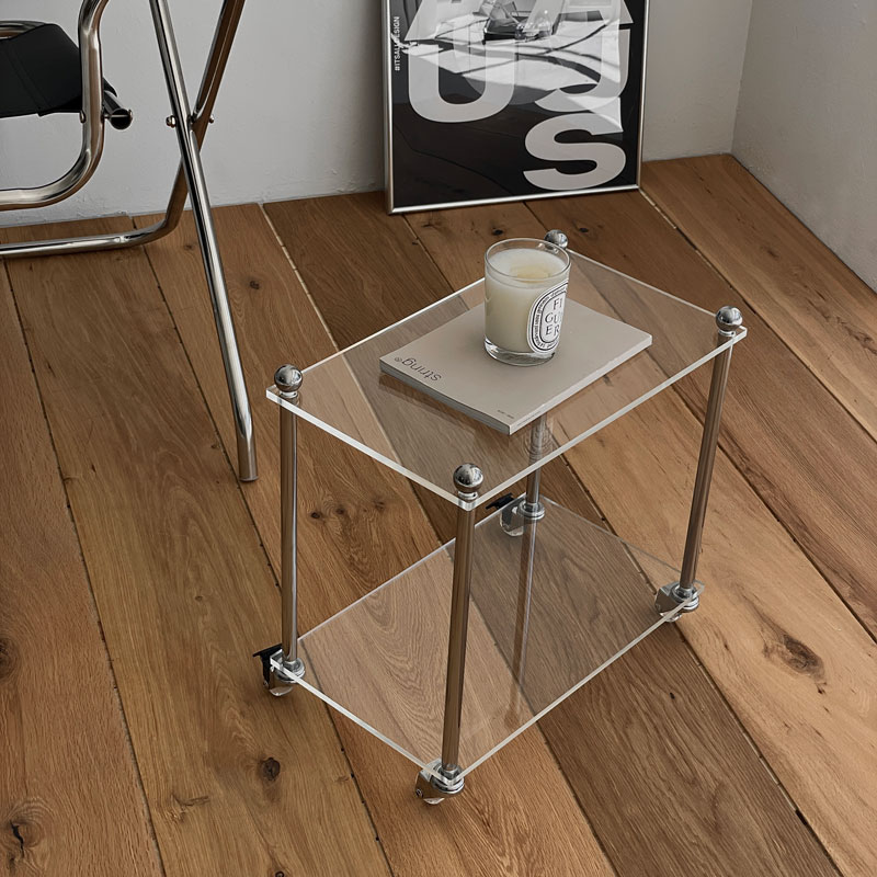 楽天市場】シルバー スタンド付き スチールメッシュ ワイド2段ラック