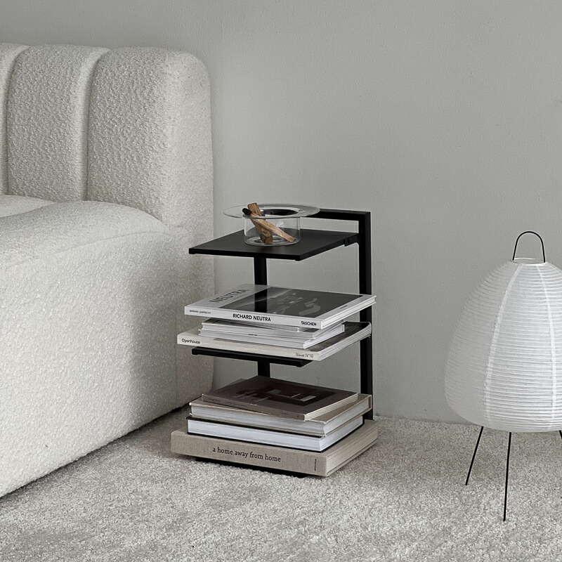 美品！pocket-shelfシェルフ サイドテーブル　ART OF BLACK 楽天市場】pocket-shelf ブラック スクエア型 シェルフ サイドテーブル