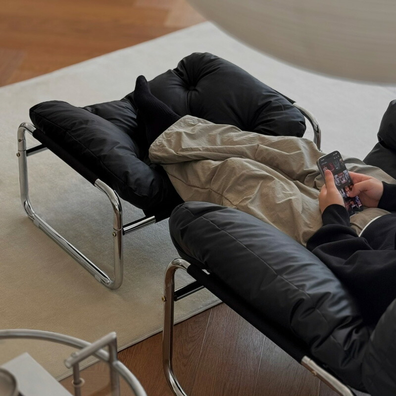 値下げしました！！ダブルシェーズラウンジチェア 予約販売11月下旬～12月上旬頃発送予定 シルバーフレーム