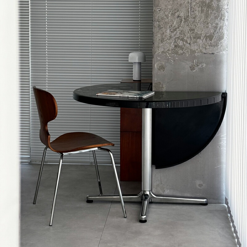 取っておく売りわたす6月上旬～6月中旬頃送りとどける予定を組む Folding Table 折り畳み ラウンド 一覧表 95糎【ART OF BLACK】