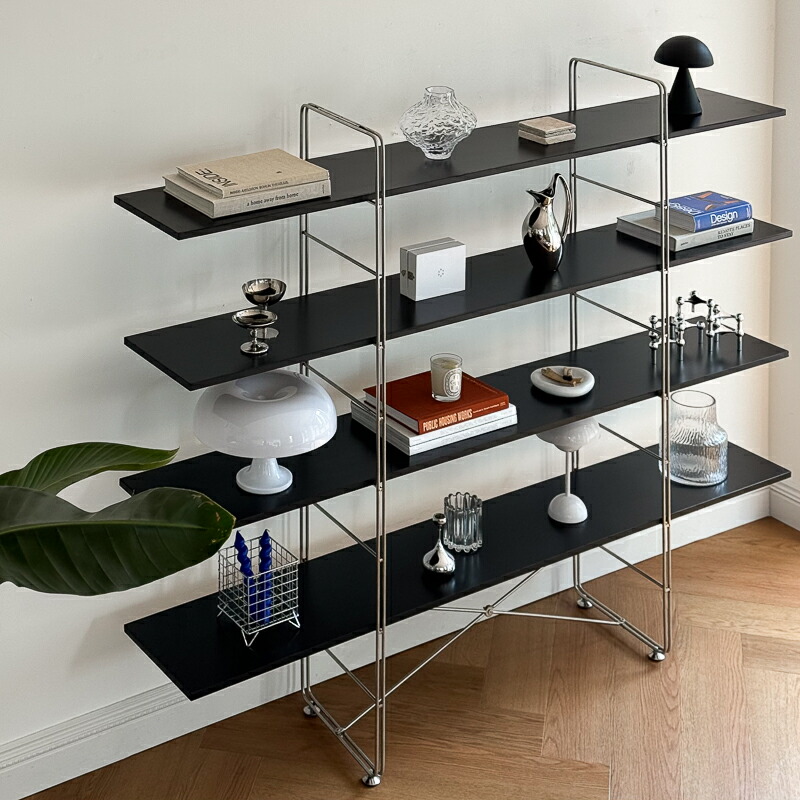 楽天市場】ブラック スタンド付き スチールメッシュ 3段ラック【ART OF