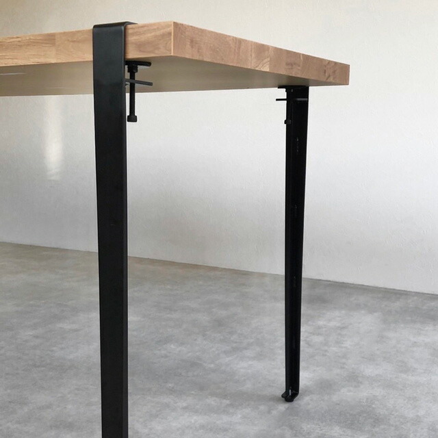 4本set クランプ アイアンレッグ テーブル脚 鉄脚 高さ71cm マット
