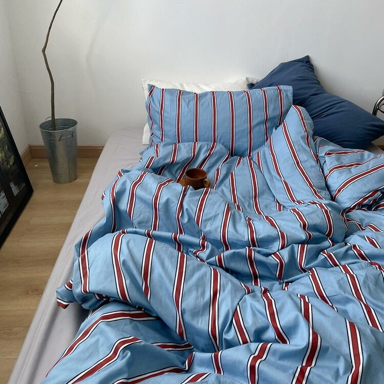 楽天市場】ブルー シックシンストライプ 枕カバー 2枚セット【ART OF