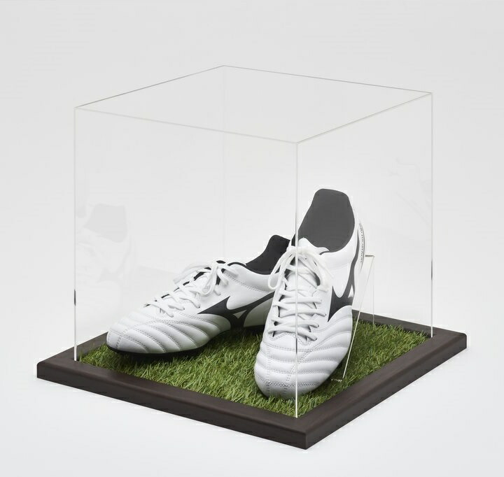 【プレミアム】シューズディスプレイケース (コレクション ケース)（縦364x横364x高さ321mm）【ＵＶ80％以上カットアクリル仕様】 日本製 国産 野球 サッカー スポーツ ディスプレイ 靴 スニーカー スパイク シューズケース シューズ 額 シューズ 額縁