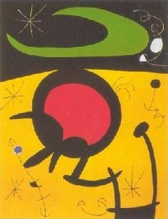 楽天市場】絵画 インテリア ミロ・夜の女達と鳥（絵画・複製画