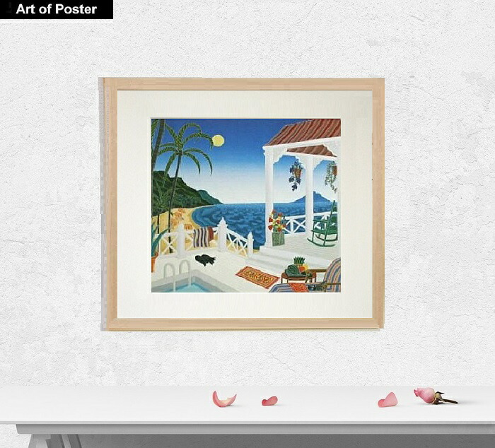 楽天市場】トーマス・マックナイト リヴィエラコースト海 絵画 風景画