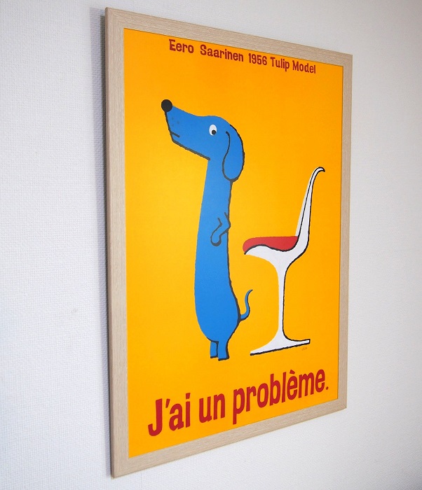 Charles and Ray Eames 市原淳さんサイン入り ポスター額付き Charles and Ray Eames 市原淳さんサイン入り ポスター額付き