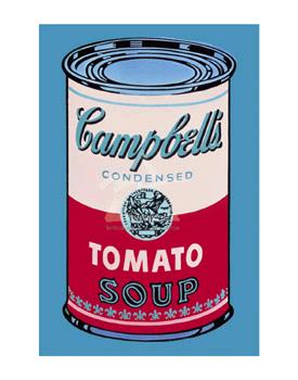楽天市場】アンディ・ウォーホル 『キャンベルスープ缶 1965年(青と紫