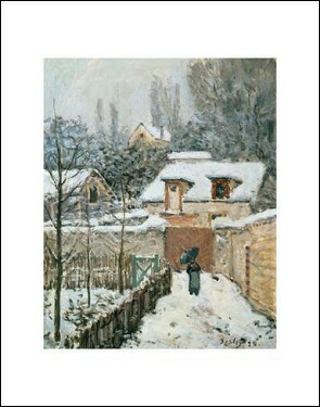 楽天市場】シスレー 絵画 ルーヴシェンヌの雪 F6号 送料無料 【複製