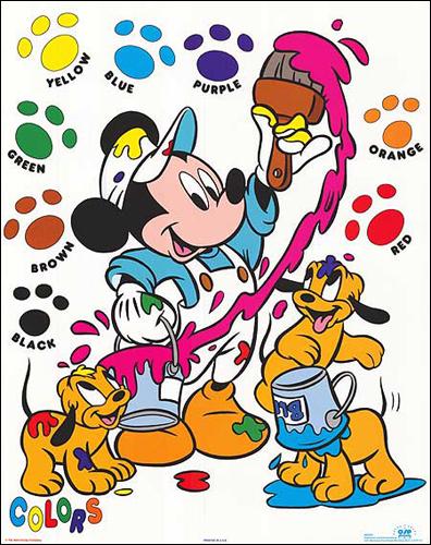 楽天市場 ディズニーポスター ミッキーマウスの色塗り 406mm 508mm アートオブポスター