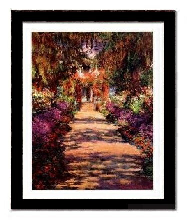 楽天市場】モネ作品 ダリアの咲く庭 ポスター 軽量アルミ製フィット