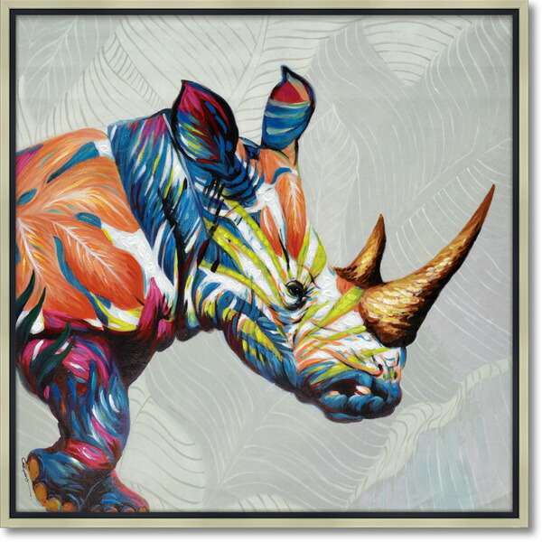 楽天市場】「サイの王様」さい・サイ・動物・油絵・ハンドメイド