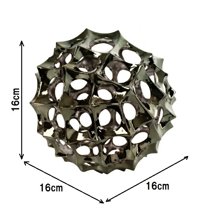 最安値に挑戦 METALIC BALL 直径16cm -おしゃれインテリアに- 卓上 オブジェ 置き物 モダン デザイン fucoa.cl