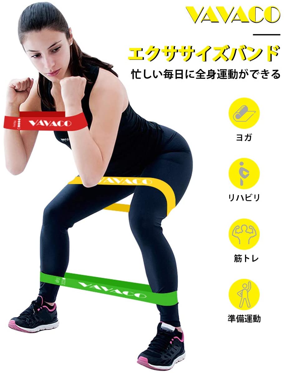 新入荷 流行 ゴムバンド エクササイズバンド トレーニングチューブ ループバンド 男女兼用 ストレッチバンド 美尻 美尻バンド ヒップバンド  ヒップアップ器具 筋トレ ヨガ ピラティス 強度別5枚セット 送料無料