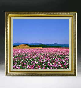 高級品市場 直筆仕上げ絵画 額縁付 油彩 風景画 オリジナルインテリア絵画 風水画 673 599mm 送料無料 ｆ10サイズ 油絵 澄みゆく花畑 Sf10 0019s Www Mamanminimaliste Com