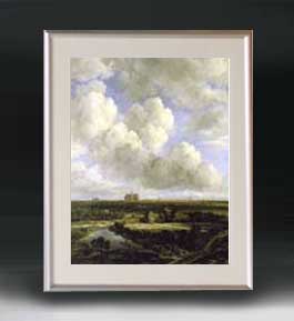 【油絵 直筆仕上げ】ロイスダール View of Haarlem with Bleaching Grounds アートフレーム サイズ 額入りM 【油彩 布キャンバス 国内生産】 絵画 販売 風景画 511&times;418mm 複製画 送料無料｜絵画販売アートレスト 21,158円