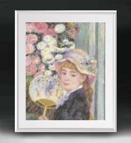 楽天市場】＜お取り寄せ品＞ 複製うちわを持つ少女 ルノワール作 F6号