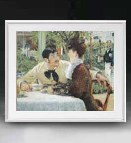 油絵 絵画 直筆仕様げ マネ ペール・ラテュイユの店にて アートフレーム サイズ 額入りL 【油彩 布キャンバス 国内生産】 絵画 販売 人物画 641×531mm 複製画 送料無料 プレゼント ギフト 開店祝い 開業祝い 退職祝い 新築祝い リビング 玄関 モダン アートフレーム 壁掛け|絵画販売アートレスト