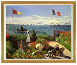 楽天市場】【油絵 直筆仕上げ】クロード・モネ サンタドレスのテラス