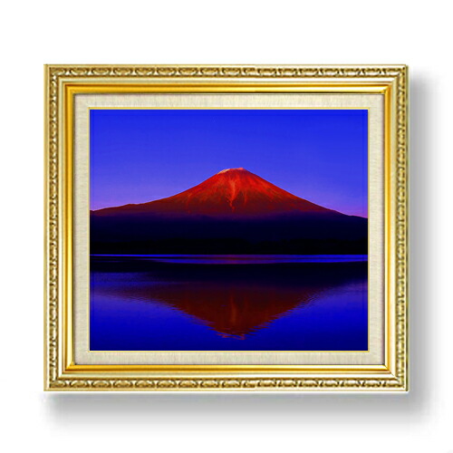 楽天市場】【油絵 直筆仕上げ】赤富士（1） F6サイズ 額入り