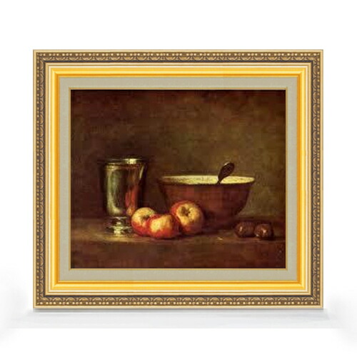 楽天市場】【油絵 直筆仕上げ】シャルダン 銀のカップ F6 【額入り