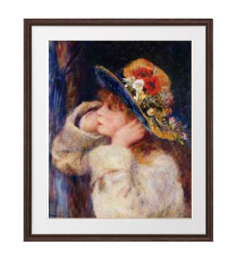 楽天市場】【油絵 直筆仕上げ】ルノワール レースの帽子の少女 アート