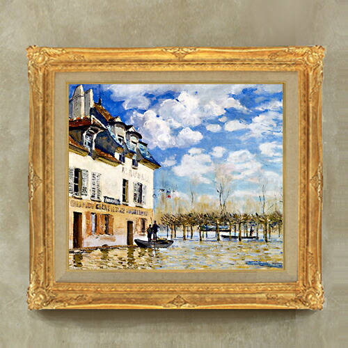 モーリスマルタン印象派風景画 金色フレーム付き15Ｆ モーリスマルタン印象派風景画 金色フレーム付き15F モーリスマルタン