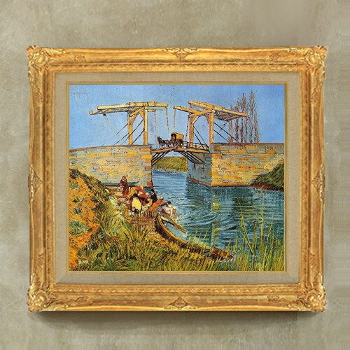 楽天市場】ゴッホ【アルルのはね橋】F6号☆シルバー 絵画 絵