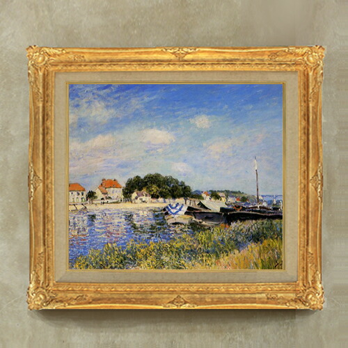 楽天市場】【油絵 直筆仕上げ】シスレー セーヌ・エ・マルヌの朝日 F6