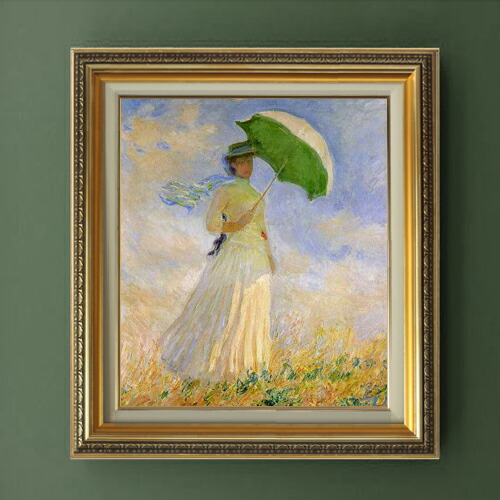 「真作」ルイス・ラマルク 【日傘の少女】 女性像 人物画　油彩画　額装　F12号 真作」ルイス・ラマルク 【日傘の少女】 女性像 人物画油彩画
