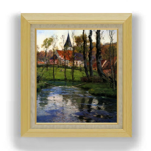 楽天市場】【油絵 直筆仕上げ】フリット・タヴロー 川の畔 F10 【額