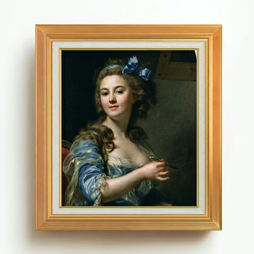 【油絵 直筆仕上げ】マリー\u003dガブリエル・カペ 自画像 F10 【アップグレード額】 絵画 販売 10号 油彩 人物画 677×603mm 複製画 送料無料 プレゼント ギフト 開店祝い 開業祝い 退職祝い 新築祝い リビング 玄関 モダン アートフレーム 壁掛け